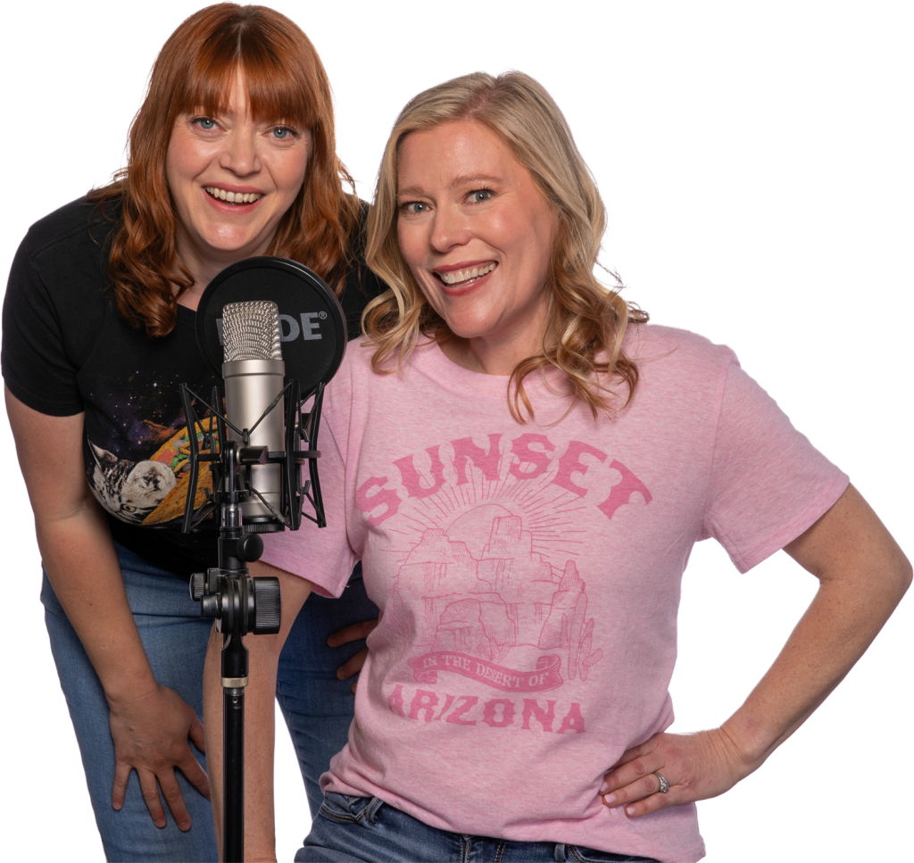 Laura and Shanna by the mic